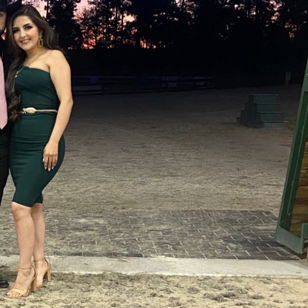 Alieva dark green bandage dress- super thick/high quality